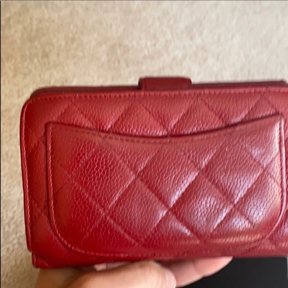Chanel French wallet quilted Caviar leather - Picture 10 of 13